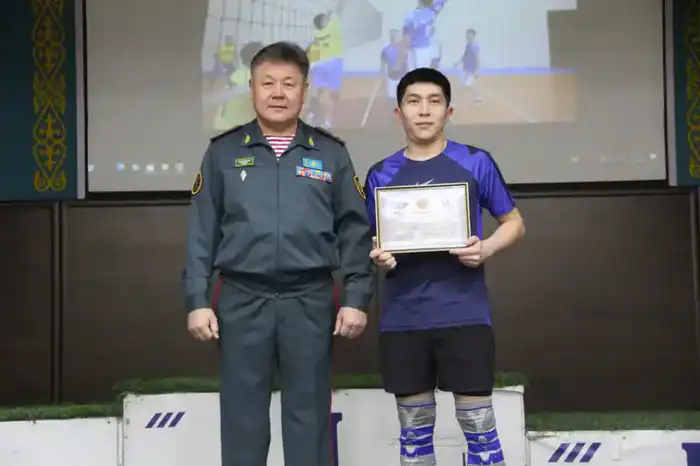 В Национальной гвардии МВД РК состоялось соревнование по волейболу (4)