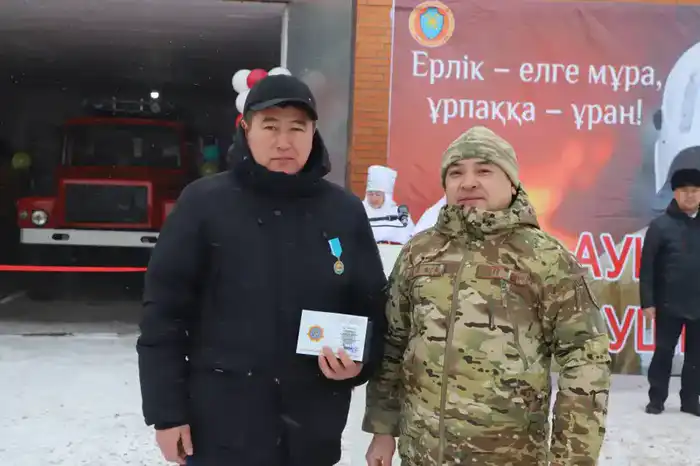 В селе Атасу области Ұлытау открылся новый пункт добровольных пожарных формирований (4)