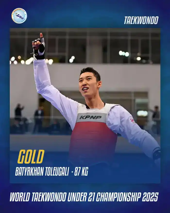 Чемпионат мира по таеквондо Казахстан завоевал золото Батырхан Толеугали Астане