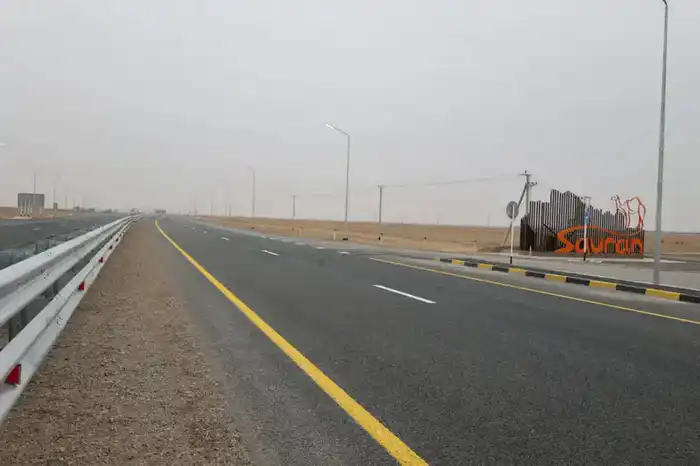 ТУРКЕСТАН: РАЗВОРОТНАЯ ПЛОЩАДКА НА АВТОДОРОГЕ М-32 «САМАРА-ШЫМКЕНТ» КАПИТАЛЬНО ОТРЕМОНТИРОВАНА И ВВЕДЕНА В ЭКСПЛУАТАЦИЮ (2)