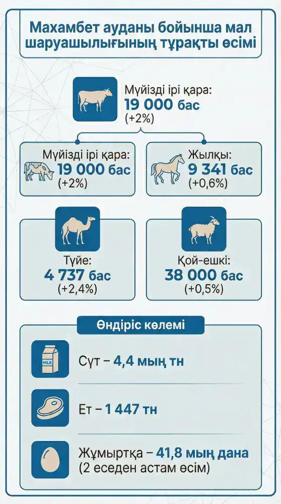 Увеличение посевных площадей в Махамбетском районе способствует развитию сельского хозяйства и росту животноводства Астане