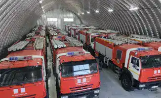 Новый ангарный комплекс МЧС в Шымкенте