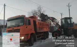 В Астане почти 3 000 дорожных рабочих и свыше 1 400 единиц спецтехники активно занимаются снегоуборкой на улицах города