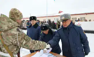 Ритуал принятия Военной присяги солдат ПВО в Акмолинском гарнизоне