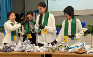 В школе-лицее №92 Астаны прошел экологический форум, посвященный сортировке и переработке мусора