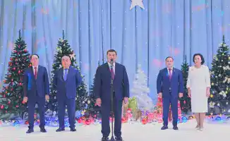 В Кызылорде прошел детский новогодний праздник с участием около 200 детей