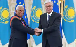 Токаев наградил президента Европейского совета Антониу Кошту орденом 'Достық' I степени, подчеркивая дружеские связи Казахстана с Европейским Союзом