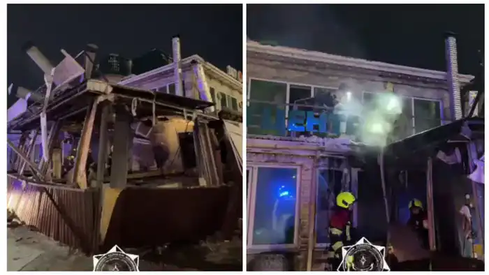 В Астане после пожара и взрыва разрушилось здание тандырной: четыре человека пострадали Астане
