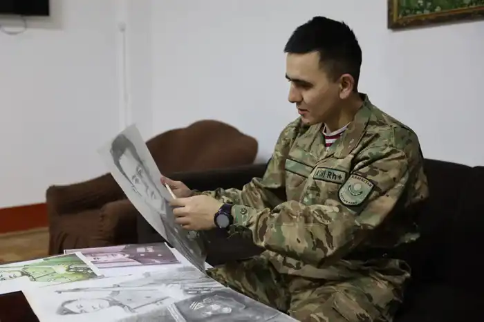 Герои на холсте: военнослужащий нарисовал портреты для музея Национальной гвардии (5)