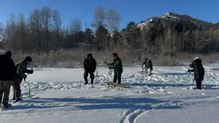 На водоёмах Каркаралинского нацпарка идут зимние аэрационные работы Астане