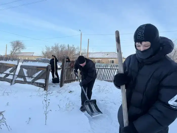 В Наурзумском районе волонтёры помогают пожилым людям в рамках акции «Снежный десант» Астане