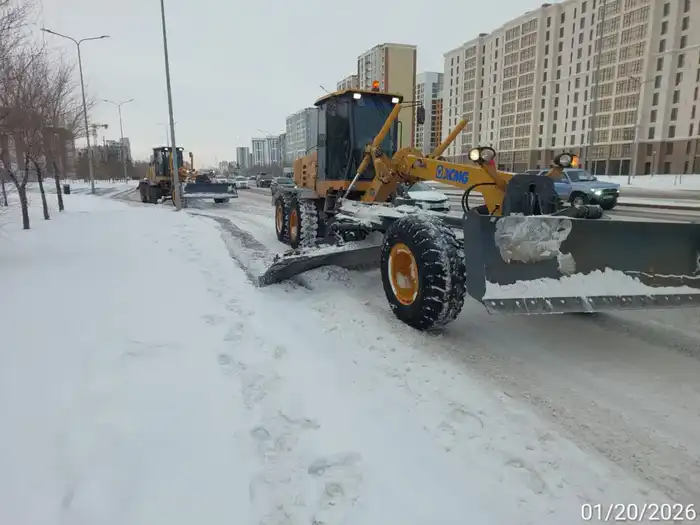 За ночь из Астаны вывезли более 23 тысяч кубометров снега (5)