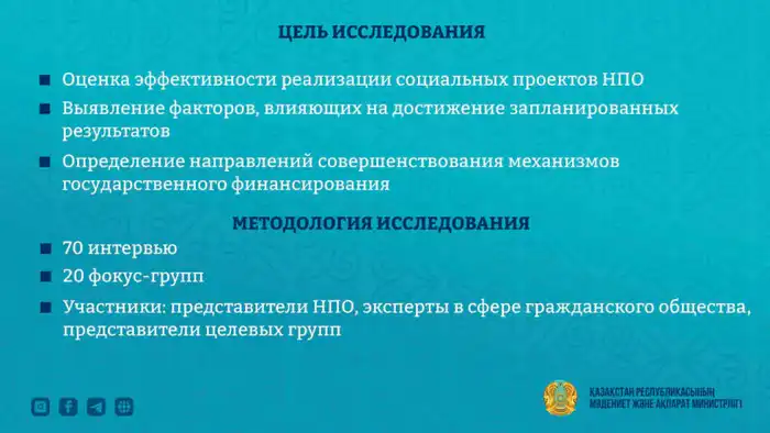 Эффективность социальных проектов НПО: ключевые выводы и рекомендации для государственного финансирования Астане