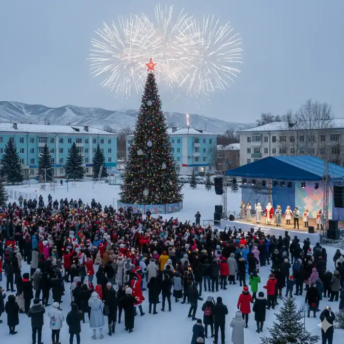 Новогодний концерт в Риддере 1 января с фейерверком и звездами Астане