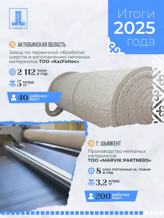 33 новых промышленных предприятия в Казахстане в 2025 году Астане