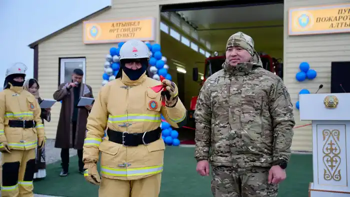 В районе Улкен Нарын открыт добровольный пожарный пост (5)
