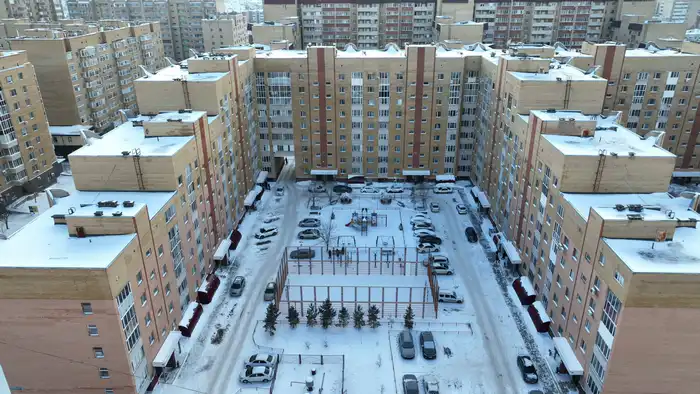 ЖК "Степной 2". Вид на дома и двор сверху