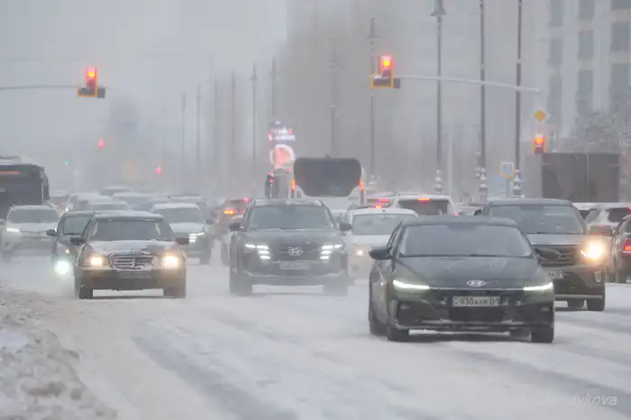 Астана снегопад