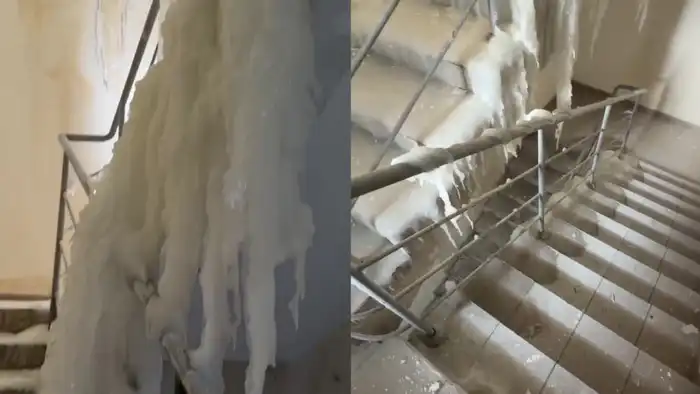 Ледяной сюрприз: элитный подъезд Астаны стал катком Астане