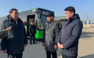 Тараз получил 10 новых автобусов для маршрута №31