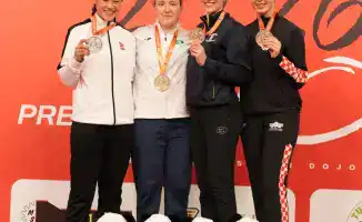 Сборная Казахстана занимает 3-е место в общекомандном зачёте турнира Премьер-лиги по каратэ в Стамбуле