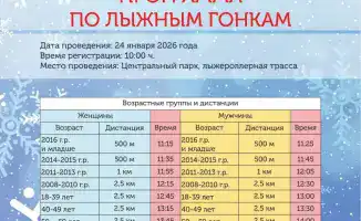 Лыжные соревнования в Центральном парке Астаны