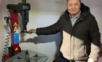 В Жанаталape запустили новый шиномонтажный сервис для автомобилей в рамках программы "Ауыл аманаты"