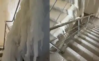 Ледяной сюрприз: элитный подъезд Астаны стал катком