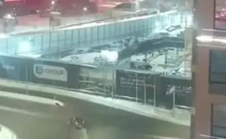 В Астане произошёл пожар на строящемся объекте столовой контейнерного типа