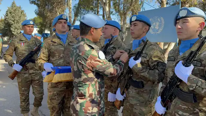 Казахстанские миротворцы на Голанских высотах удостоены медалей ООН за безупречную службу (8)