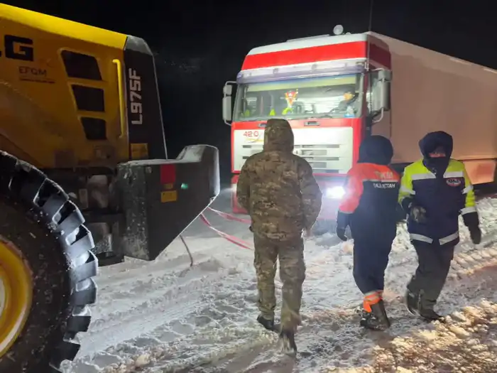 Спасатели МЧС Казахстана вытащили 126 человек из снежного плена Астане