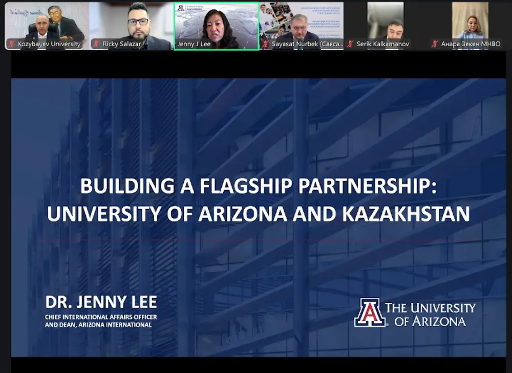 Онлайн-сессия с министром науки РК: Казахстан и Университет Аризоны обсуждают трансграничную инновационную экосистему Астане