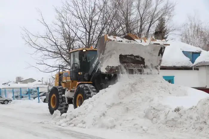 В области Абай на постоянной основе проводятся работы по уборке и вывозу снега (3)