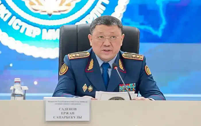 Министр внутренних дел Ержан Саденов проверка полиции Шымкента меры по восстановлению доверия и безопасности Астане
