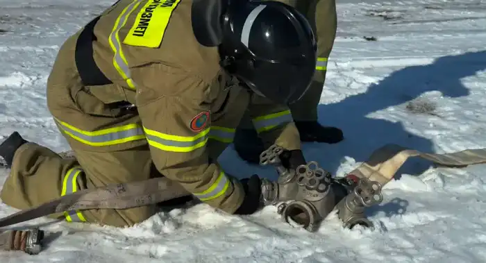 110 «Ауыл құтқарушылары» укрепляет безопасность села Терисаккан (5)