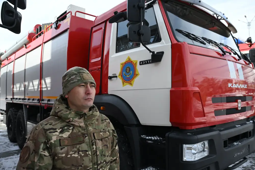 Ключи от новой спецтехники спасателям в Талдыкоргане Астане