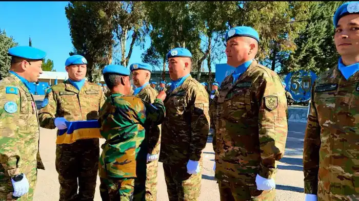 Казахстанские миротворцы на Голанских высотах удостоены медалей ООН за безупречную службу (4)