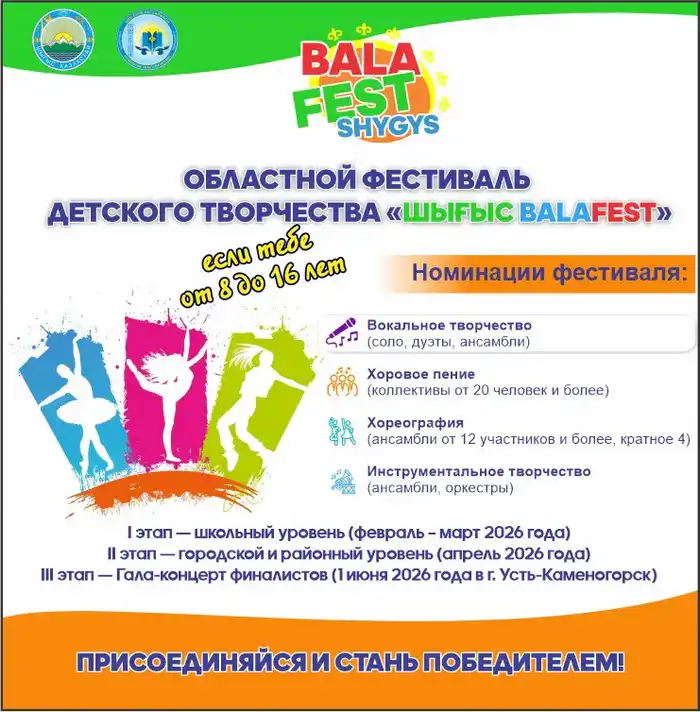 Областной фестиваль детского творчества «ШЫҒЫС BALAFEST» в ВКО: международное участие и награждение лауреатов Астане