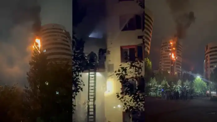 Пожар в июне 2025 года. Кадры предоставили жители ЖК 'Семь бочек'