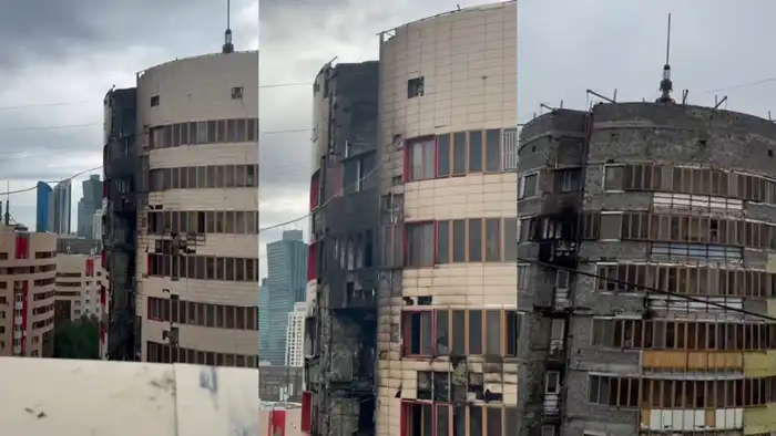 Последствия пожара 2025 года. Кадры предоставили жители ЖК 'Семь бочек'