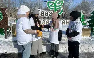 Школьники Бухар-Жырауского района поддержали акцию «Живи без пластика» для формирования экологической культуры