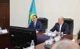 Встреча Ербола Карашукеева с Канатом Шарлапаевым обсуждение развития предпринимательства в Жамбылской области