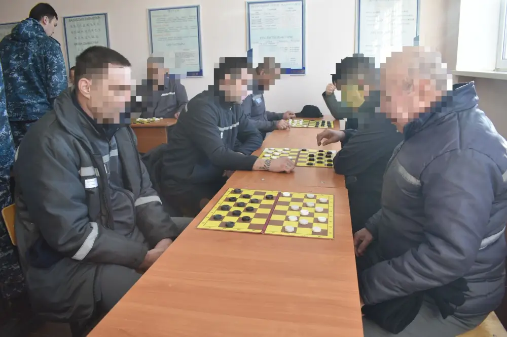 Турнир по шашкам в Учреждении №28 Астане