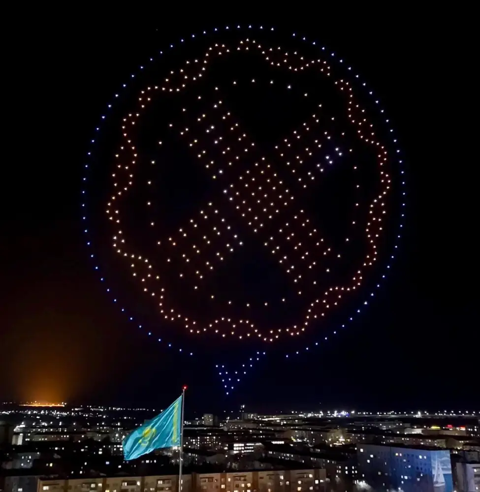 Небо Конаева озарилось дрон-шоу: предвестник перемен перед республиканским референдумом Астане