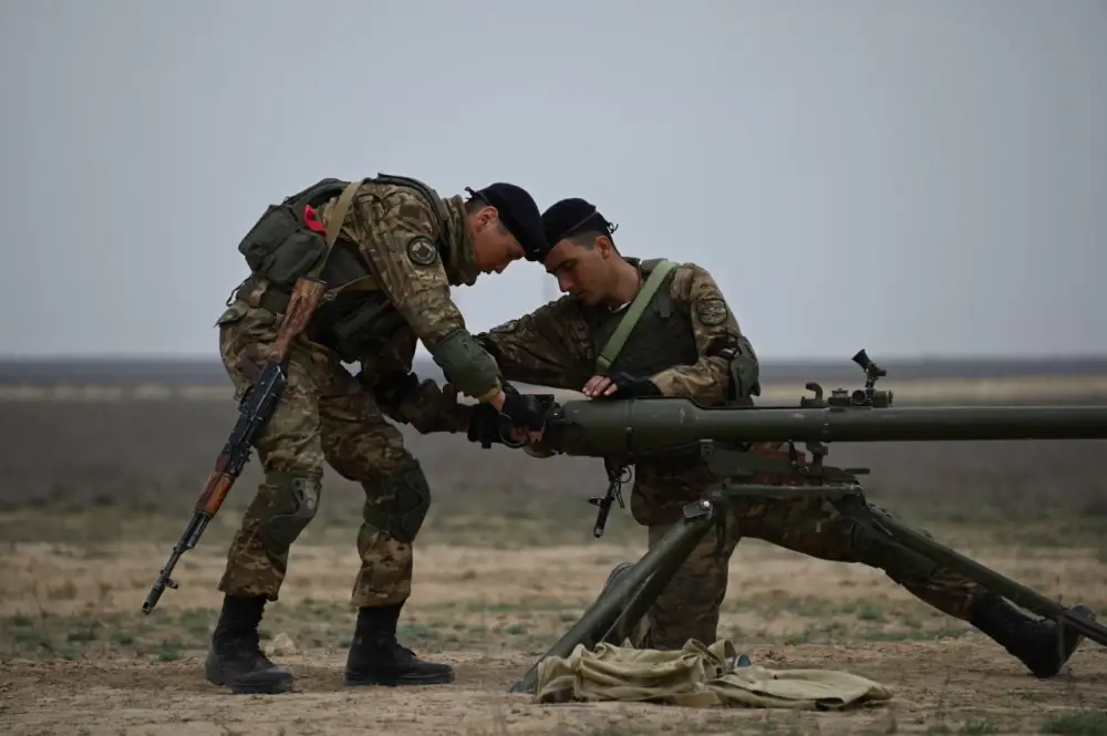 Новый метод подготовки в Актау: пейнтбол для военных Астане