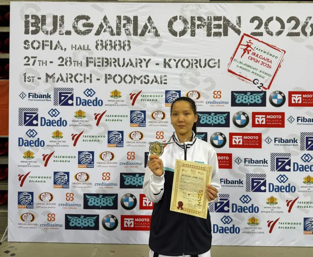 Столичная таеквондистка Тогжан Казнабек одержала победу в Болгарии (4)