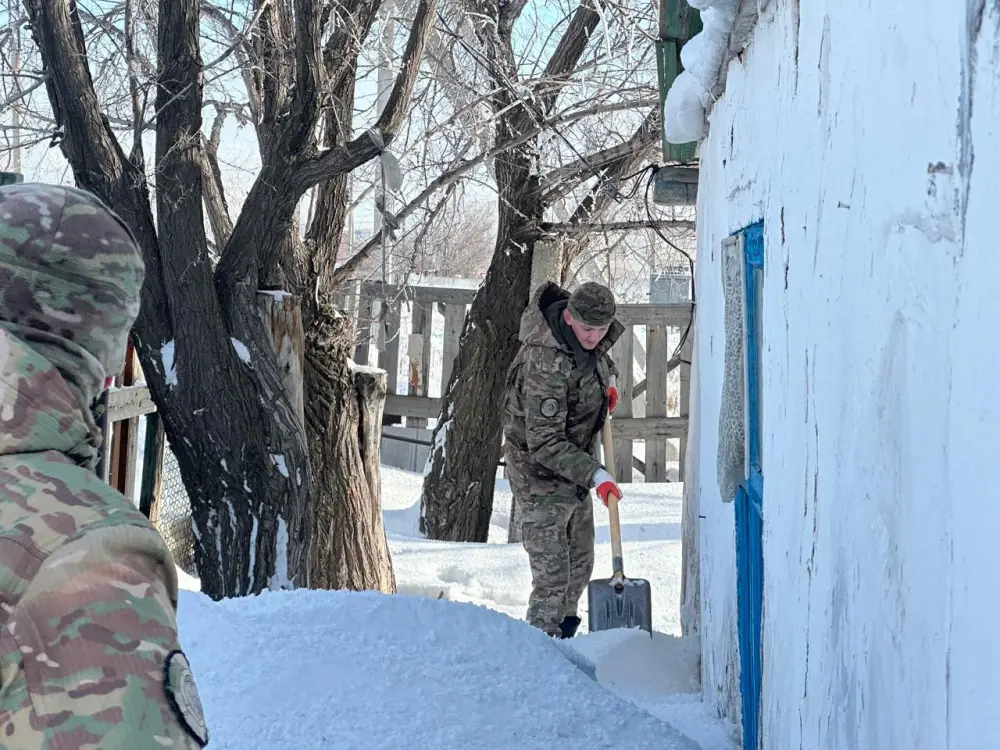 Противопаводковые мероприятия гвардейцев в Аркалыке Астане