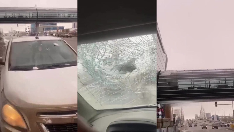 Опасность на дорогах: инцидент с падением льда с LRT в Астане поднимает вопросы о безопасности городской инфраструктуры Астане