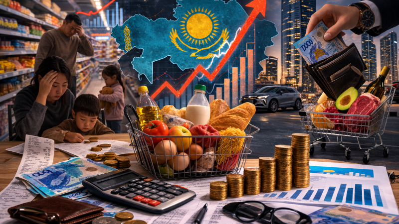 Неравенство в Казахстане: как инфляция в 12,2% в 2025 году усугубляет разрыв между богатыми и бедными Астане