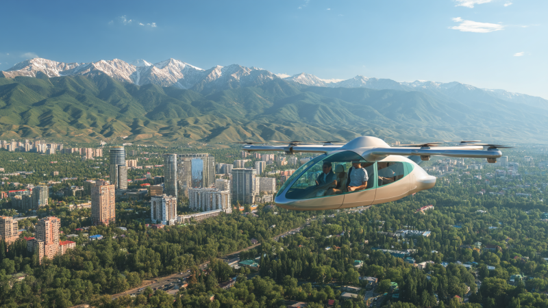 Алматы: Аэротакси за 10 минут до Медео Астане